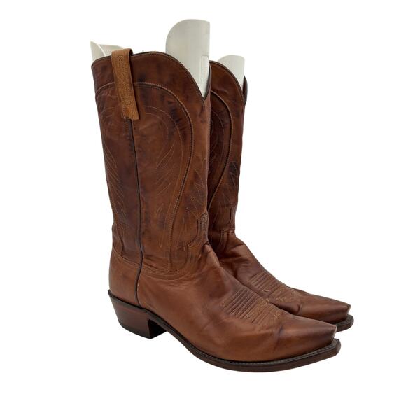 Lucchese 1883 Bart Snip Toe Western Ranch Cowboy Boots Men's 9EE - Picture 1 of 13
